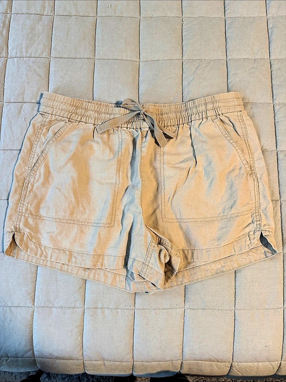 J.Crew New Seaside Short in Linen Blend High Waist Shorts Size Small